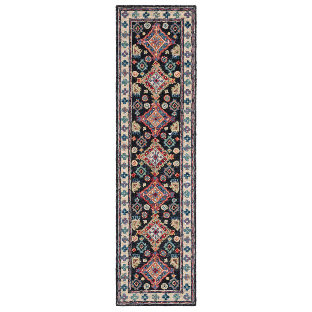 SAFAVIEH Aspen APN521H Handmade Charcoal / Blue Rug Image 3