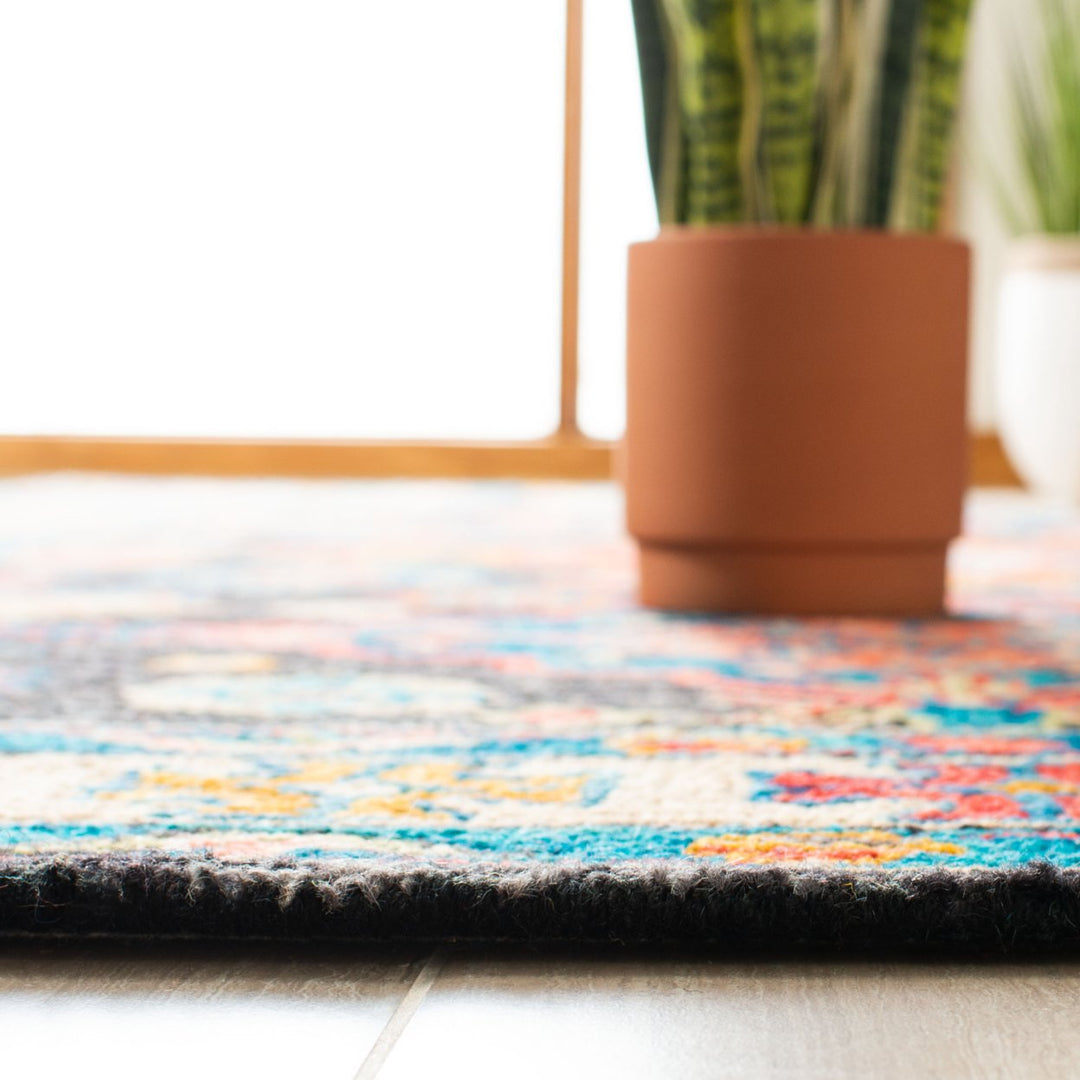 SAFAVIEH Aspen APN521H Handmade Charcoal / Blue Rug Image 5