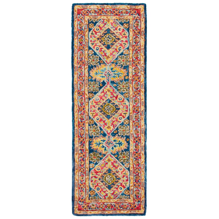 SAFAVIEH Aspen Collection APN523Q Handmade Red / Blue Rug Image 3