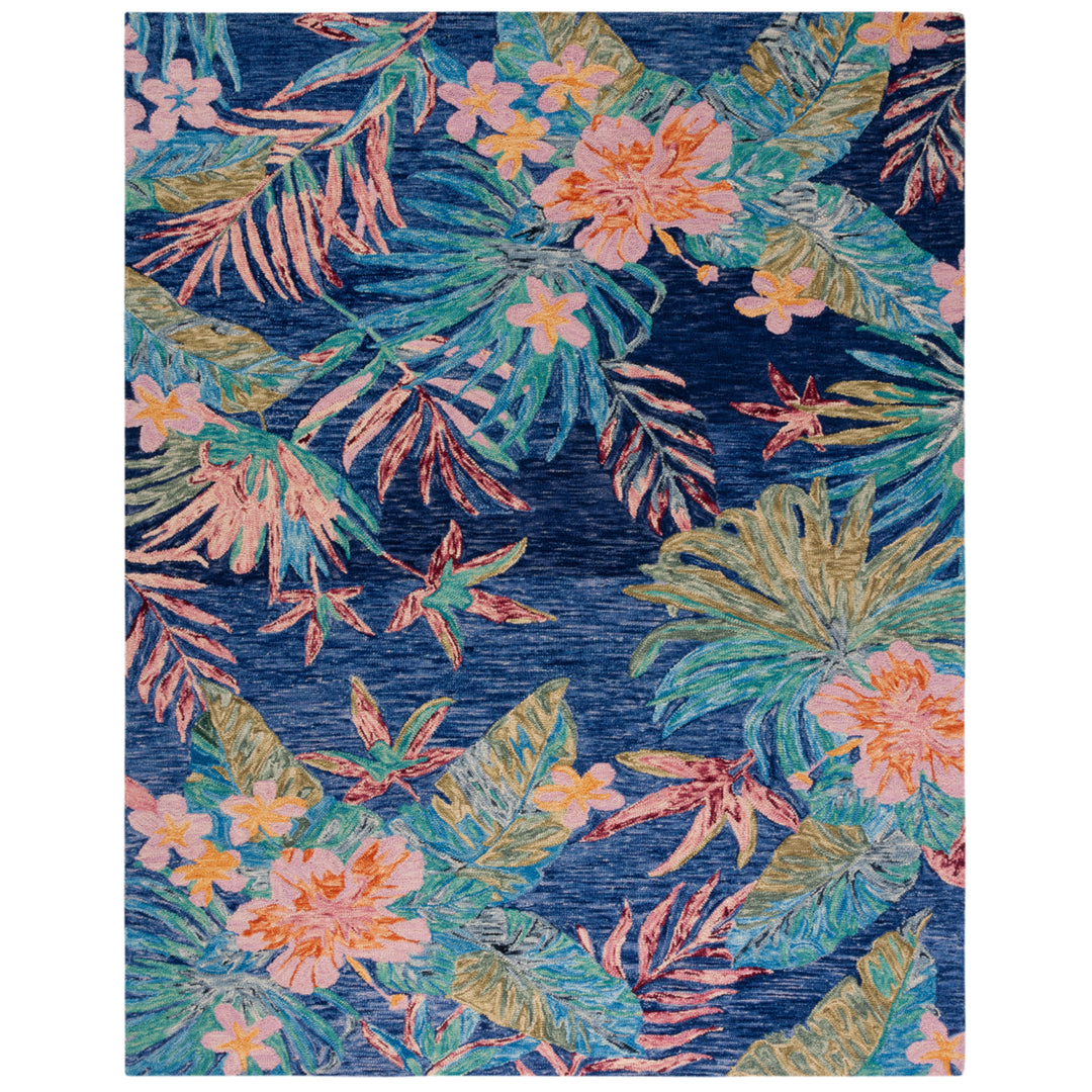 SAFAVIEH Aspen Collection APN524N Handmade Blue/Pink Rug Image 2