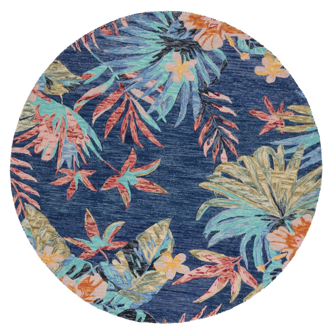 SAFAVIEH Aspen Collection APN524N Handmade Blue/Pink Rug Image 1