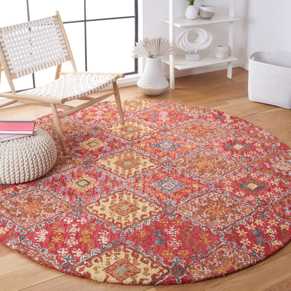 SAFAVIEH Aspen Collection APN529Q Handmade Red / Gold Rug Image 2