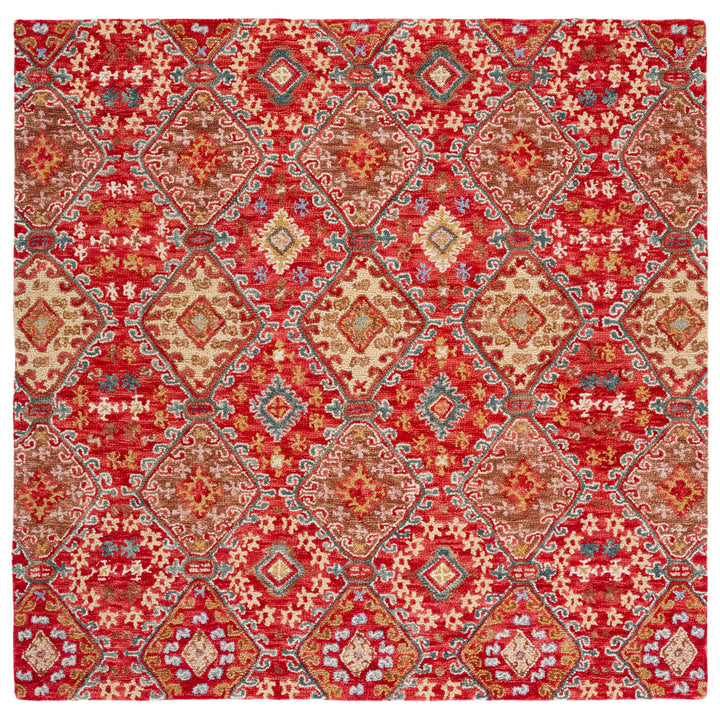 SAFAVIEH Aspen Collection APN529Q Handmade Red / Gold Rug Image 6