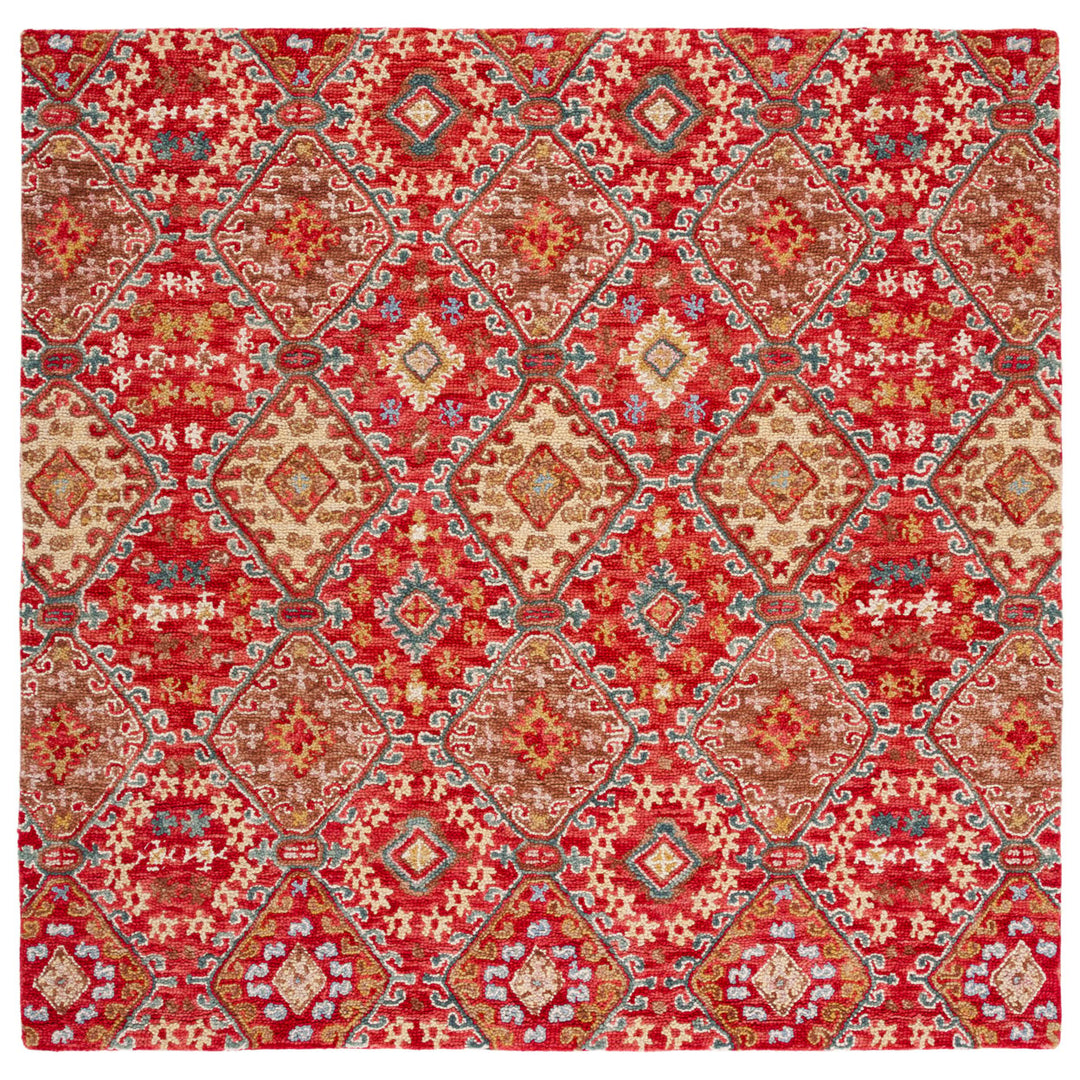 SAFAVIEH Aspen Collection APN529Q Handmade Red / Gold Rug Image 1