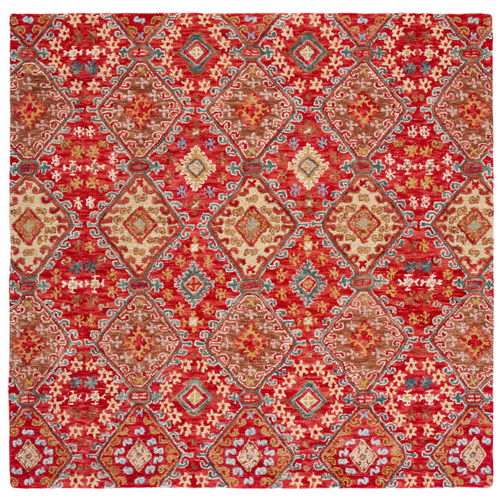 SAFAVIEH Aspen Collection APN529Q Handmade Red / Gold Rug Image 1