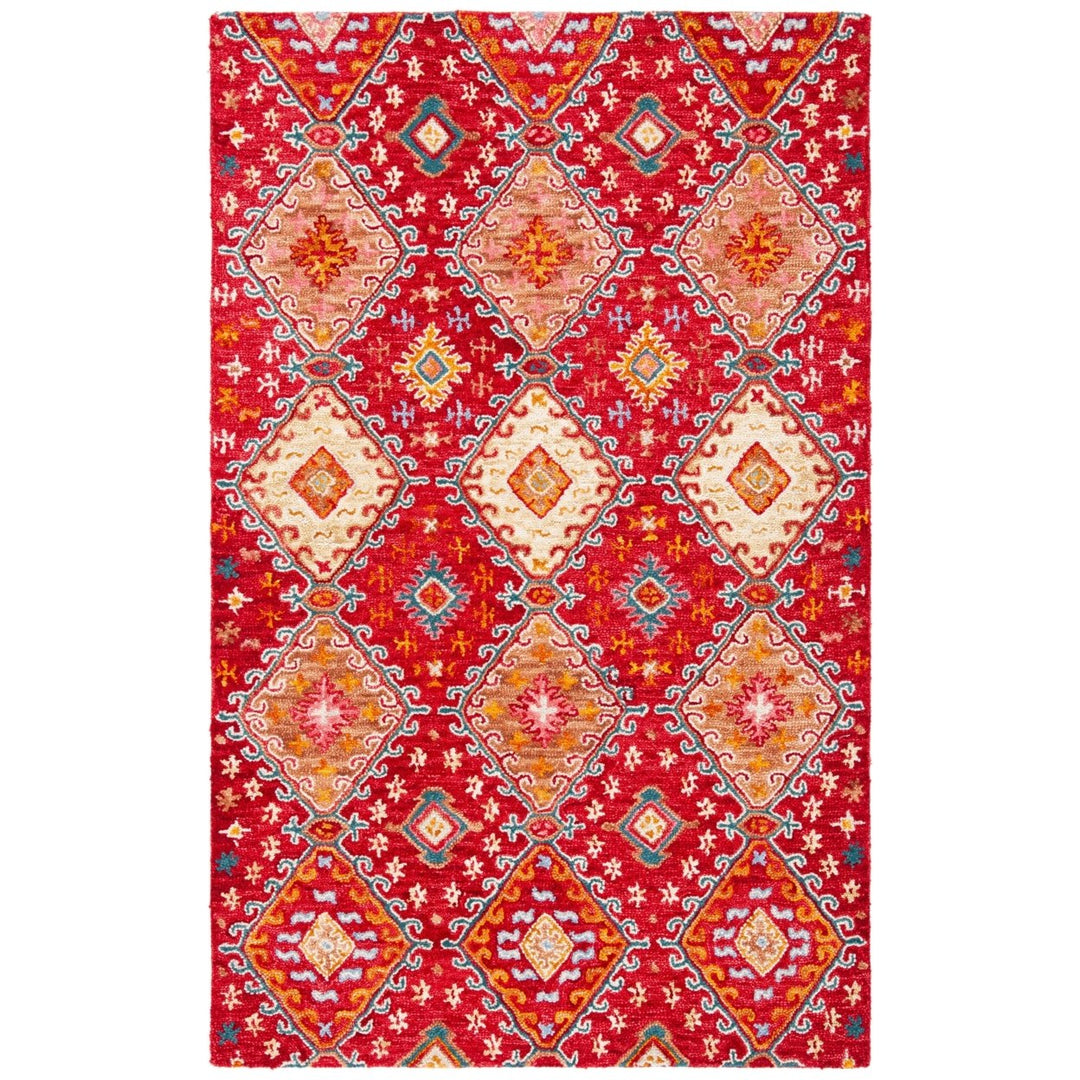 SAFAVIEH Aspen Collection APN529Q Handmade Red / Gold Rug Image 1