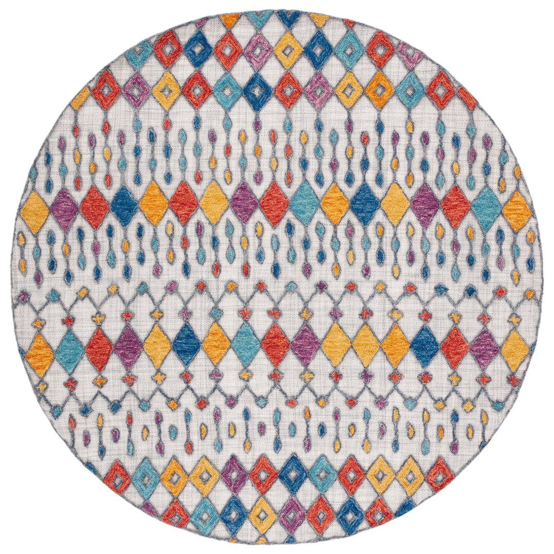 SAFAVIEH Aspen APN531F Handmade Light Grey / Blue Rug Image 4