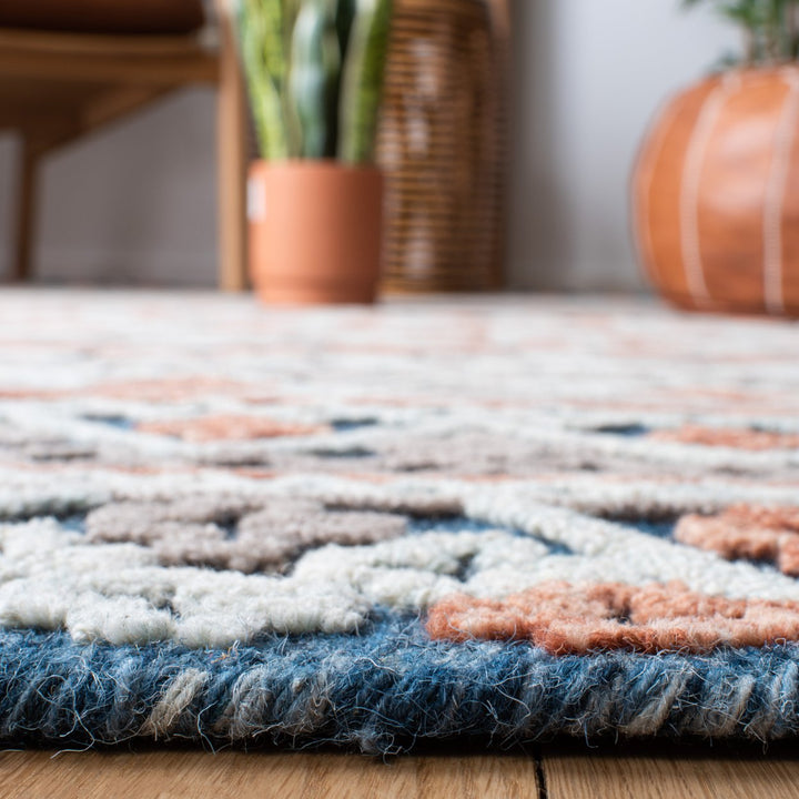 SAFAVIEH Aspen APN530M Handmade Blue / Orange Rug Image 8