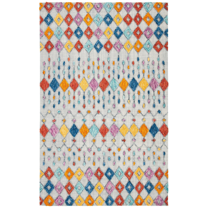 SAFAVIEH Aspen APN531F Handmade Light Grey / Blue Rug Image 10