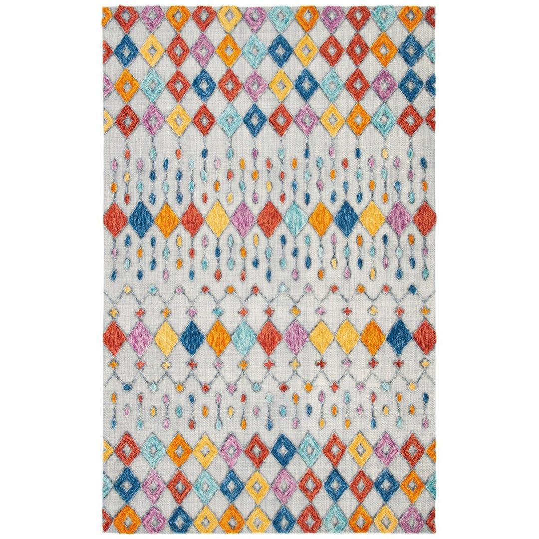 SAFAVIEH Aspen APN531F Handmade Light Grey / Blue Rug Image 1