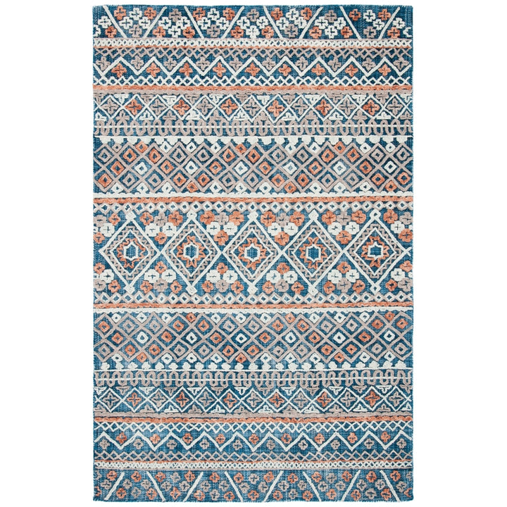 SAFAVIEH Aspen APN530M Handmade Blue / Orange Rug Image 10