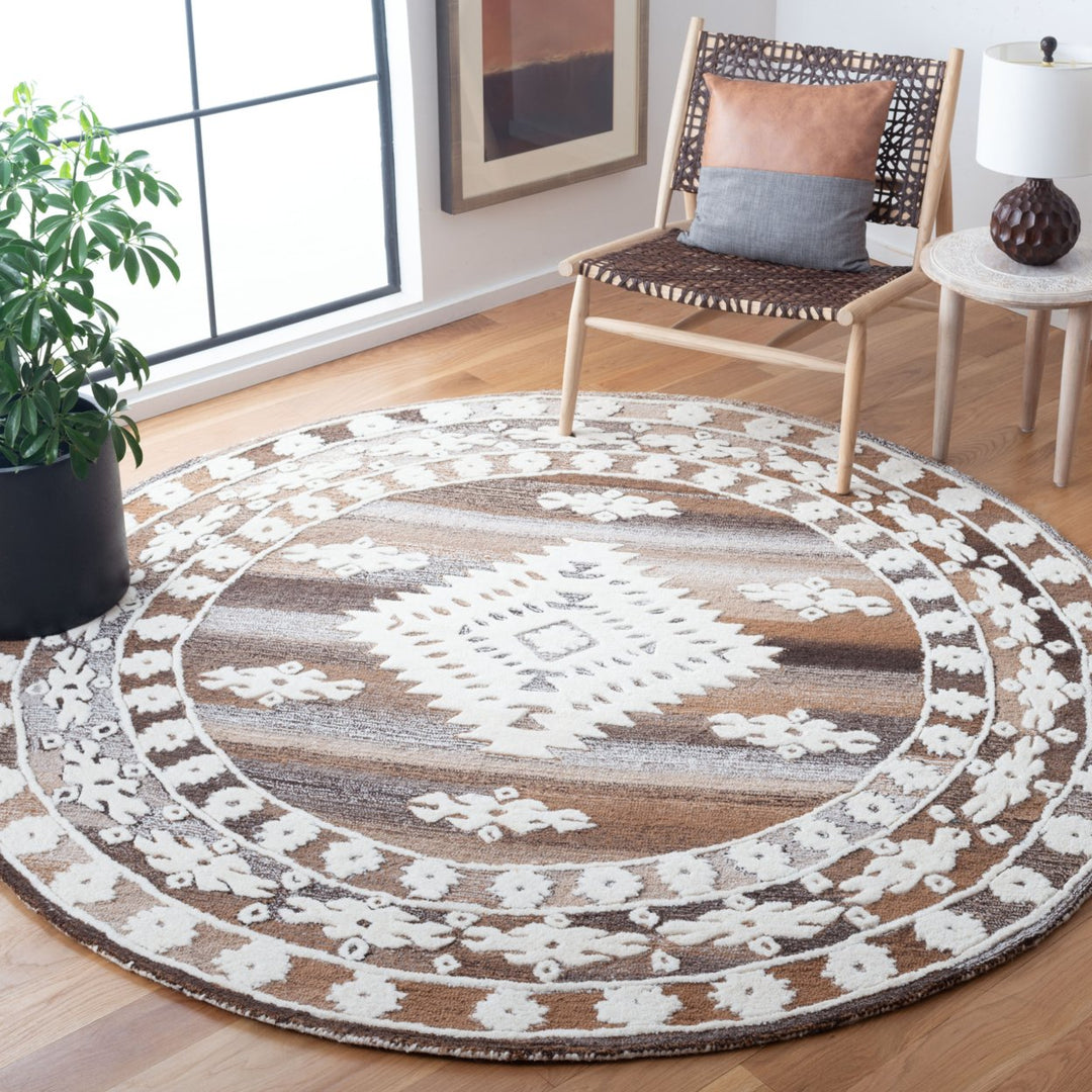 SAFAVIEH Aspen APN550A Handmade Ivory / Light Brown Rug Image 2