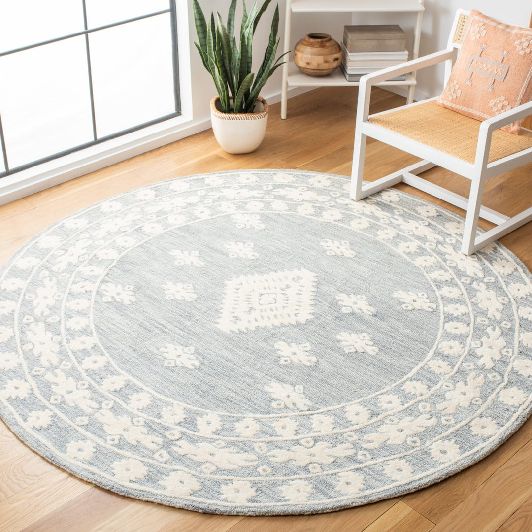 SAFAVIEH Aspen APN550H Handmade Light Grey / Ivory Rug Image 2