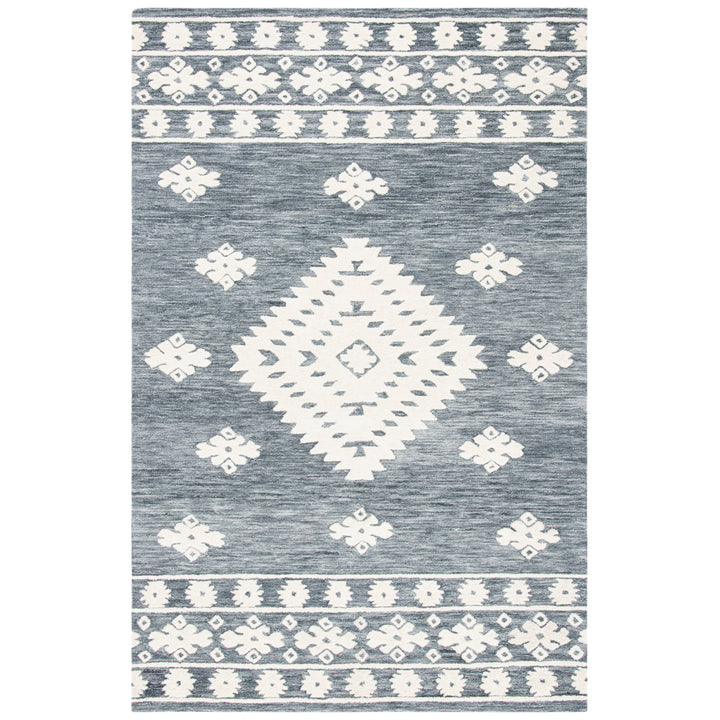 SAFAVIEH Aspen APN550F Handmade Dark Grey / Ivory Rug Image 10