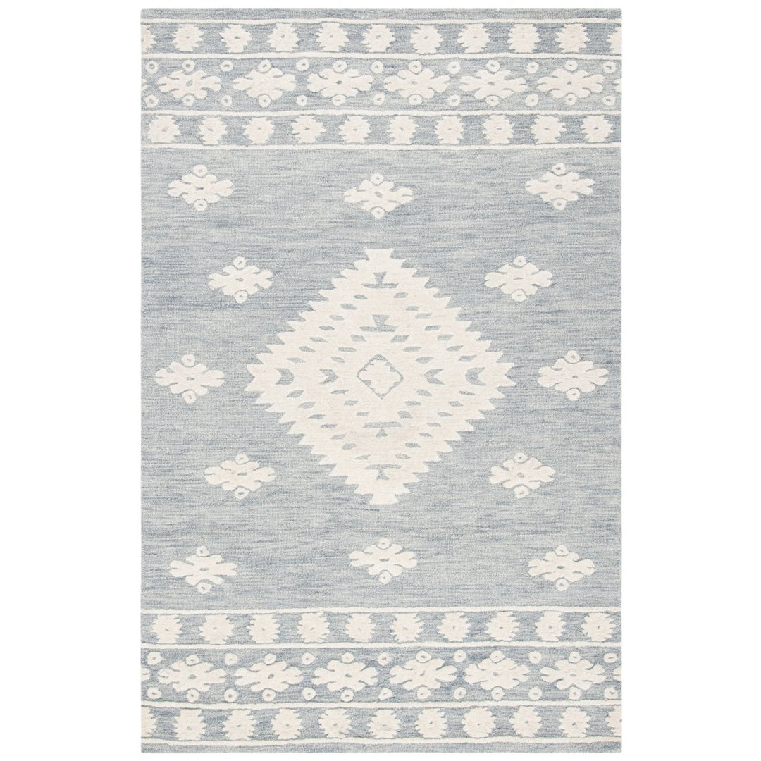 SAFAVIEH Aspen APN550H Handmade Light Grey / Ivory Rug Image 10