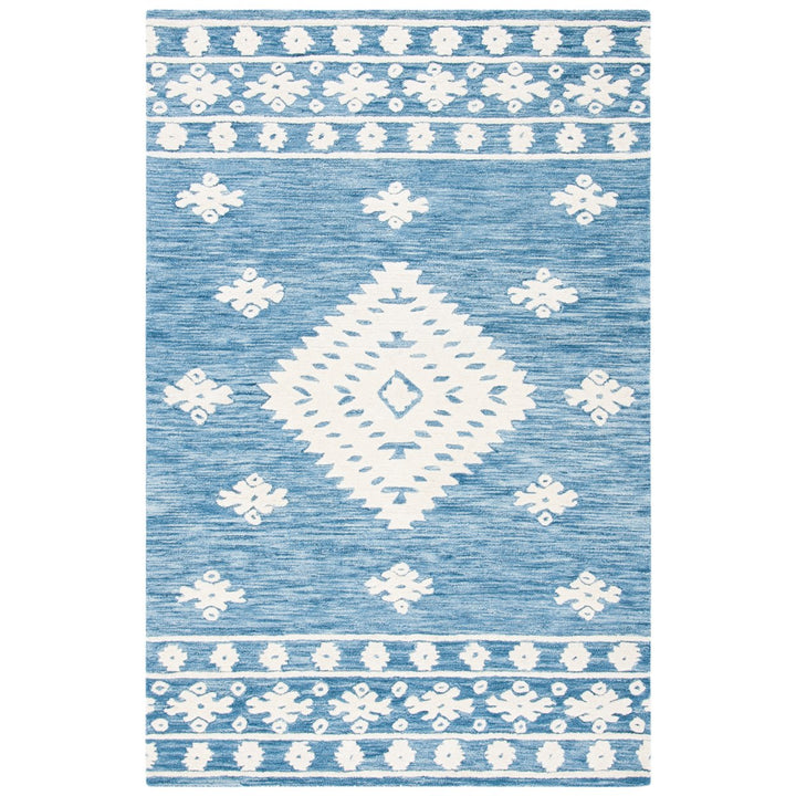 SAFAVIEH Aspen APN550M Handmade Blue / Ivory Rug Image 1