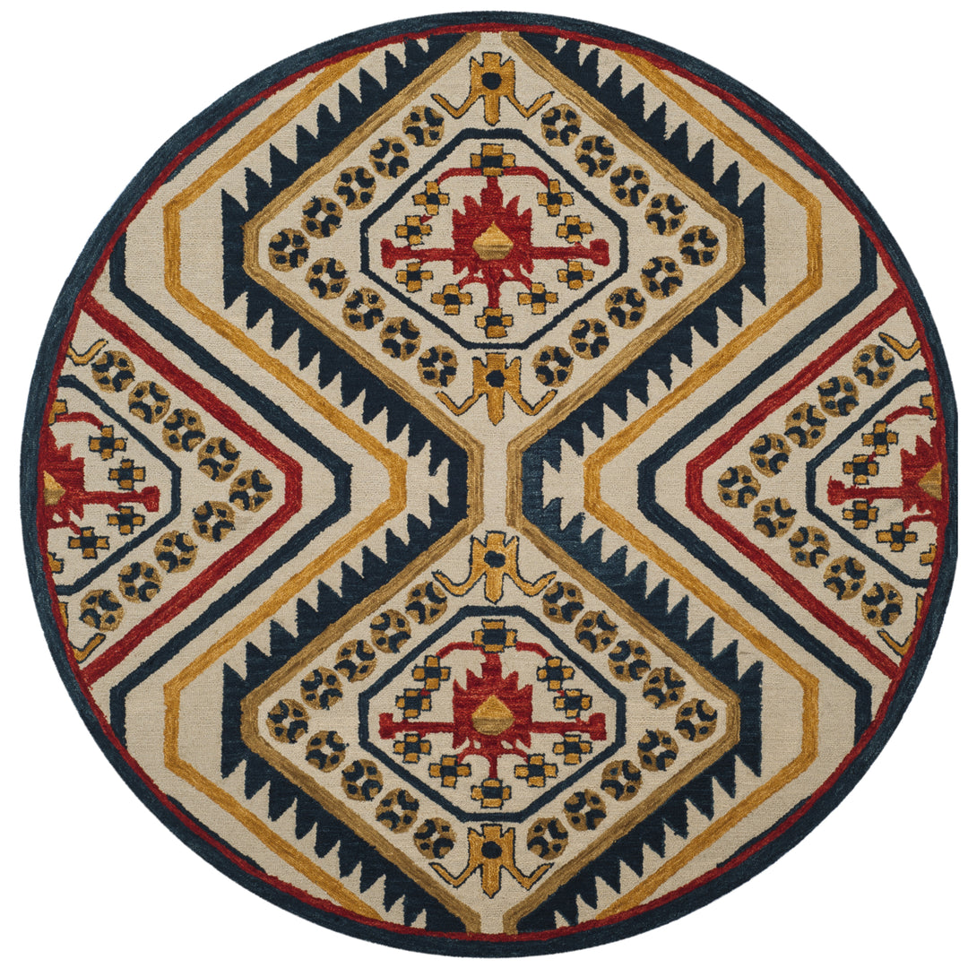 SAFAVIEH Aspen APN701A Handmade Ivory / Multi Rug Image 4