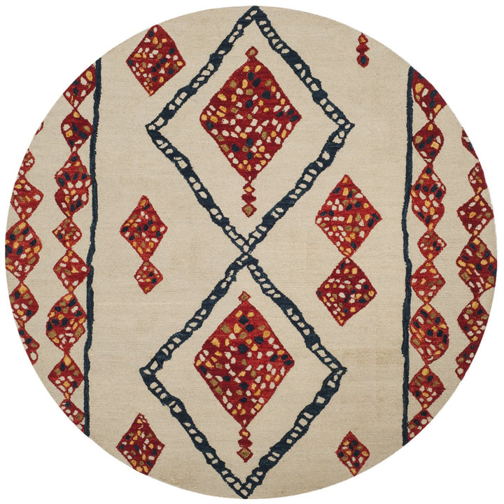 SAFAVIEH Aspen APN702A Handmade Ivory / Multi Rug Image 1