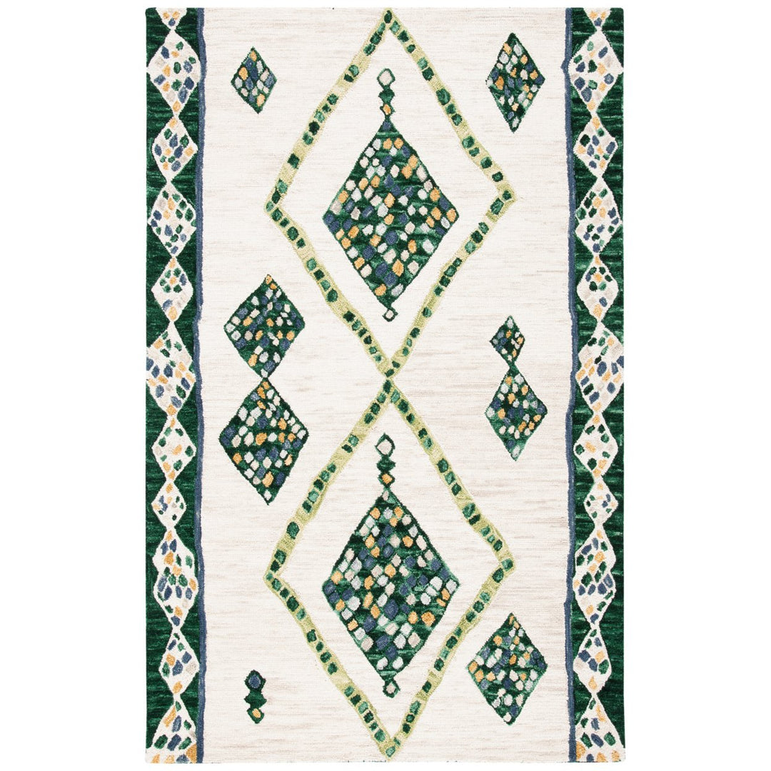 SAFAVIEH Aspen APN702Y Handmade Green / Ivory Rug Image 8