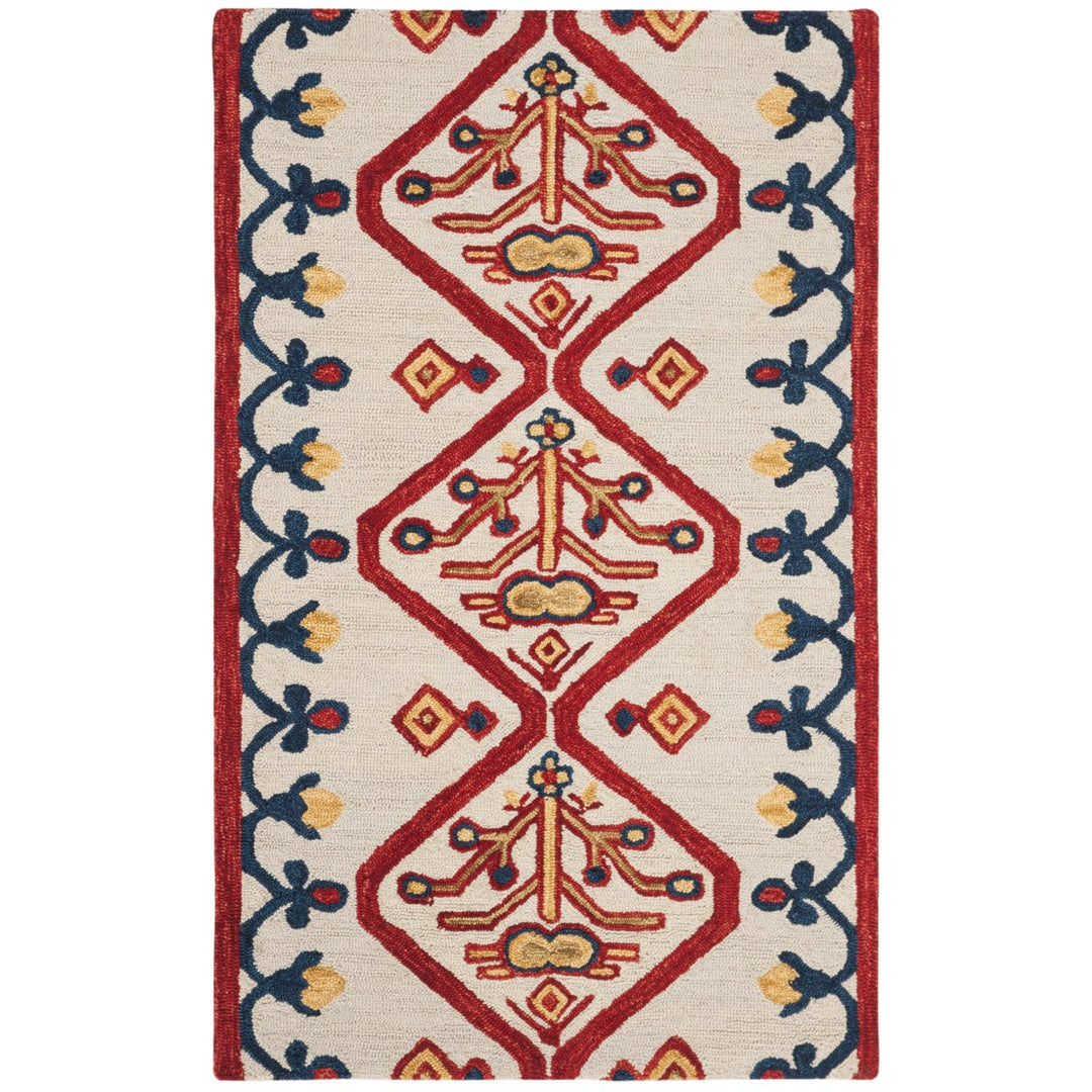 SAFAVIEH Aspen APN703A Handmade Ivory / Multi Rug Image 1