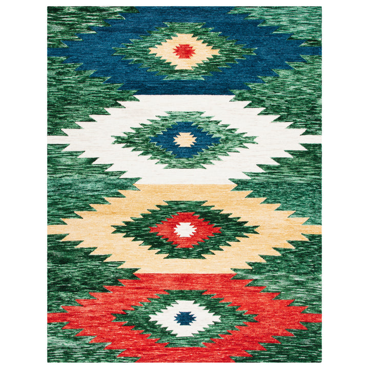 SAFAVIEH Aspen Collection APN704Y Handmade Green/Red Rug Image 1