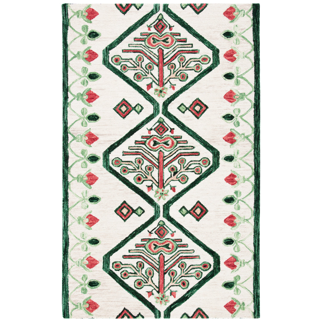 SAFAVIEH Aspen APN703B Handmade Ivory / Green Rug Image 10