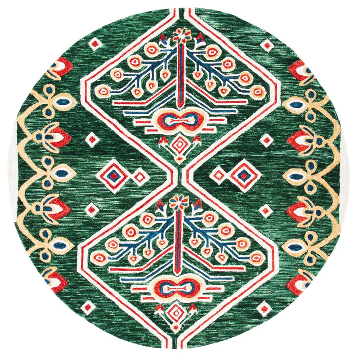 SAFAVIEH Aspen APN703Y Handmade Green / Ivory Rug Image 1