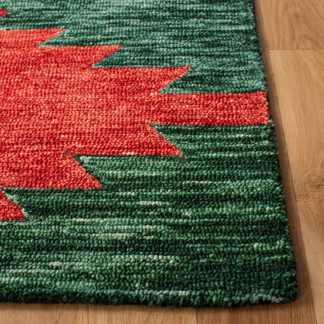 SAFAVIEH Aspen Collection APN704Y Handmade Green/Red Rug Image 7