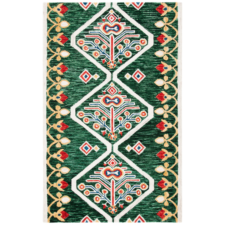 SAFAVIEH Aspen APN703Y Handmade Green / Ivory Rug Image 1