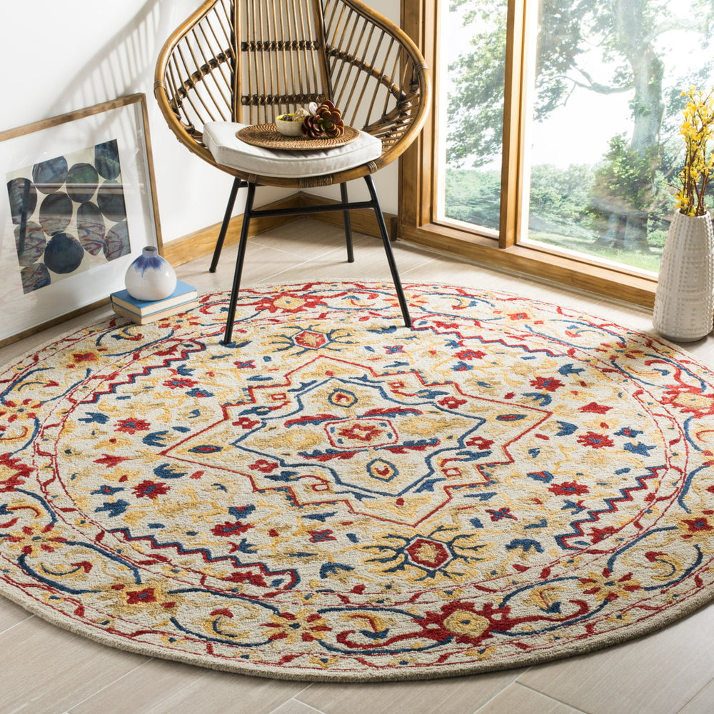 SAFAVIEH Aspen APN705A Handmade Ivory / Multi Rug Image 2