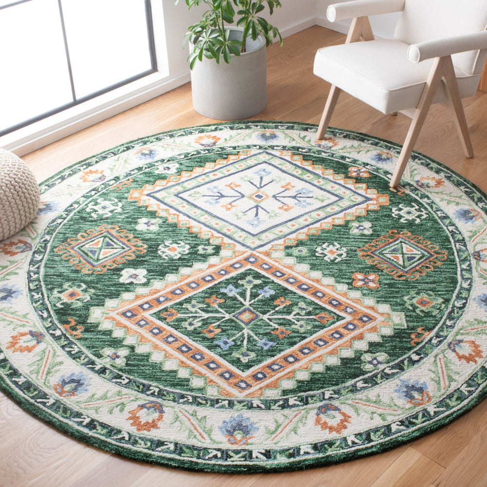 SAFAVIEH Aspen APN706Y Handmade Green / Ivory Rug Image 2