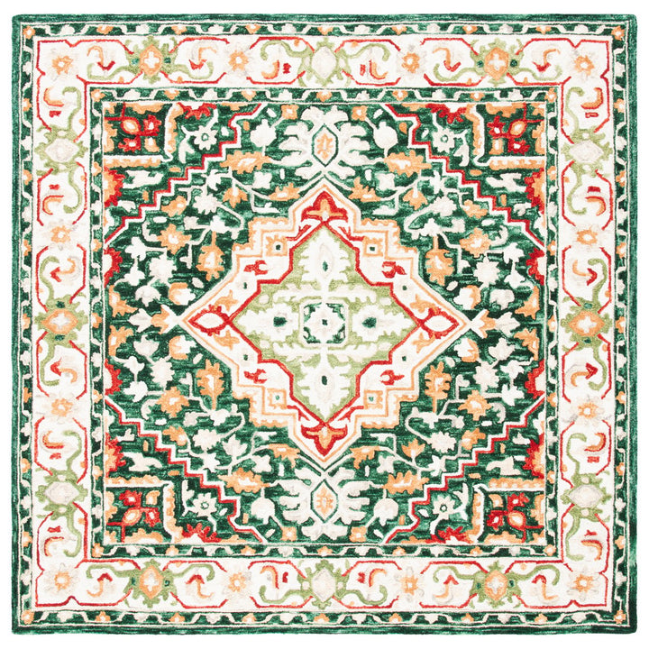 SAFAVIEH Aspen Collection APN705Q Handmade Green/Red Rug Image 1