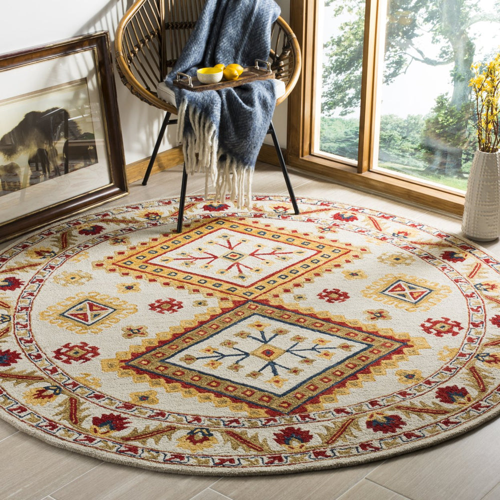 SAFAVIEH Aspen APN706A Handmade Ivory / Multi Rug Image 2