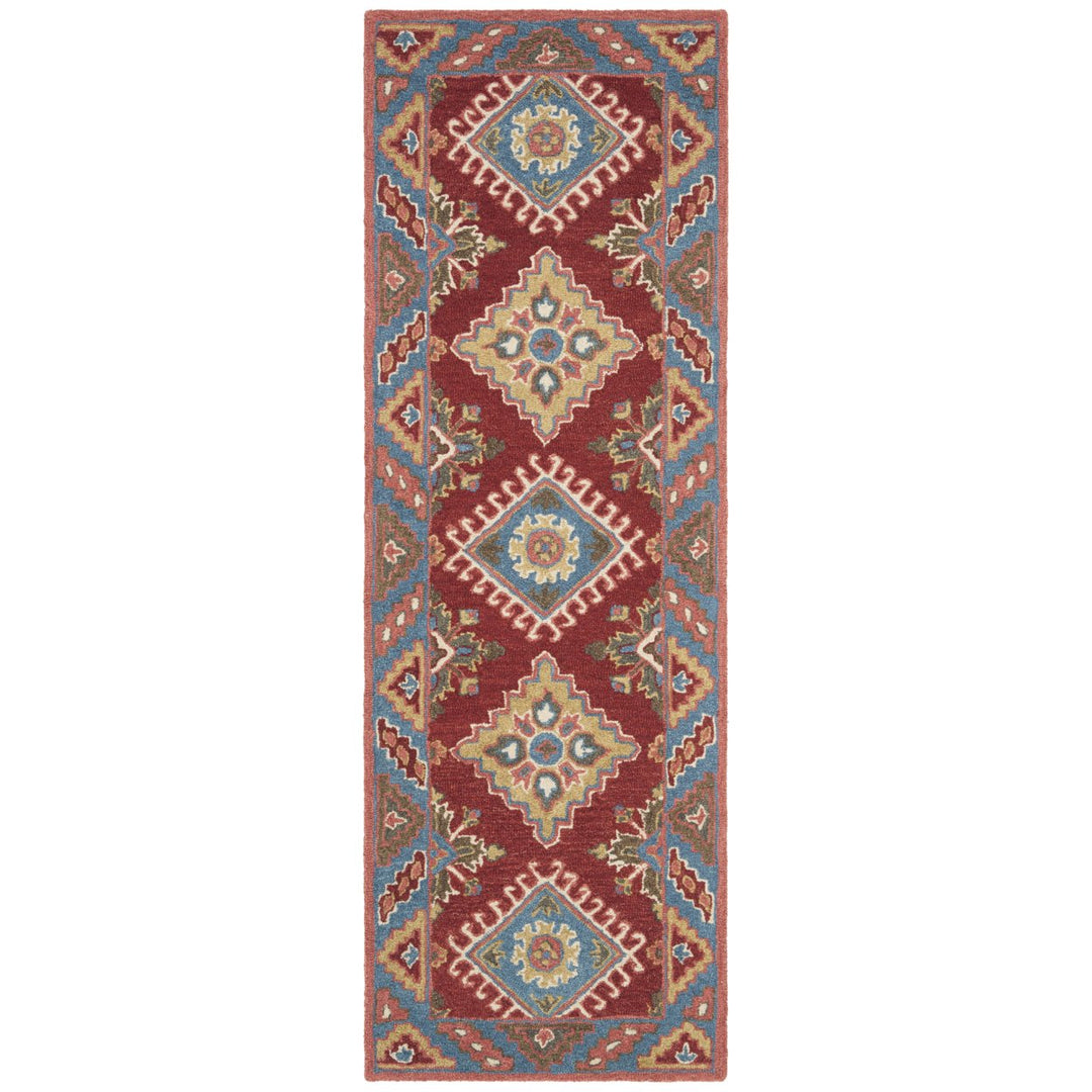 SAFAVIEH Aspen Collection APN803Q Handmade Red / Blue Rug Image 1