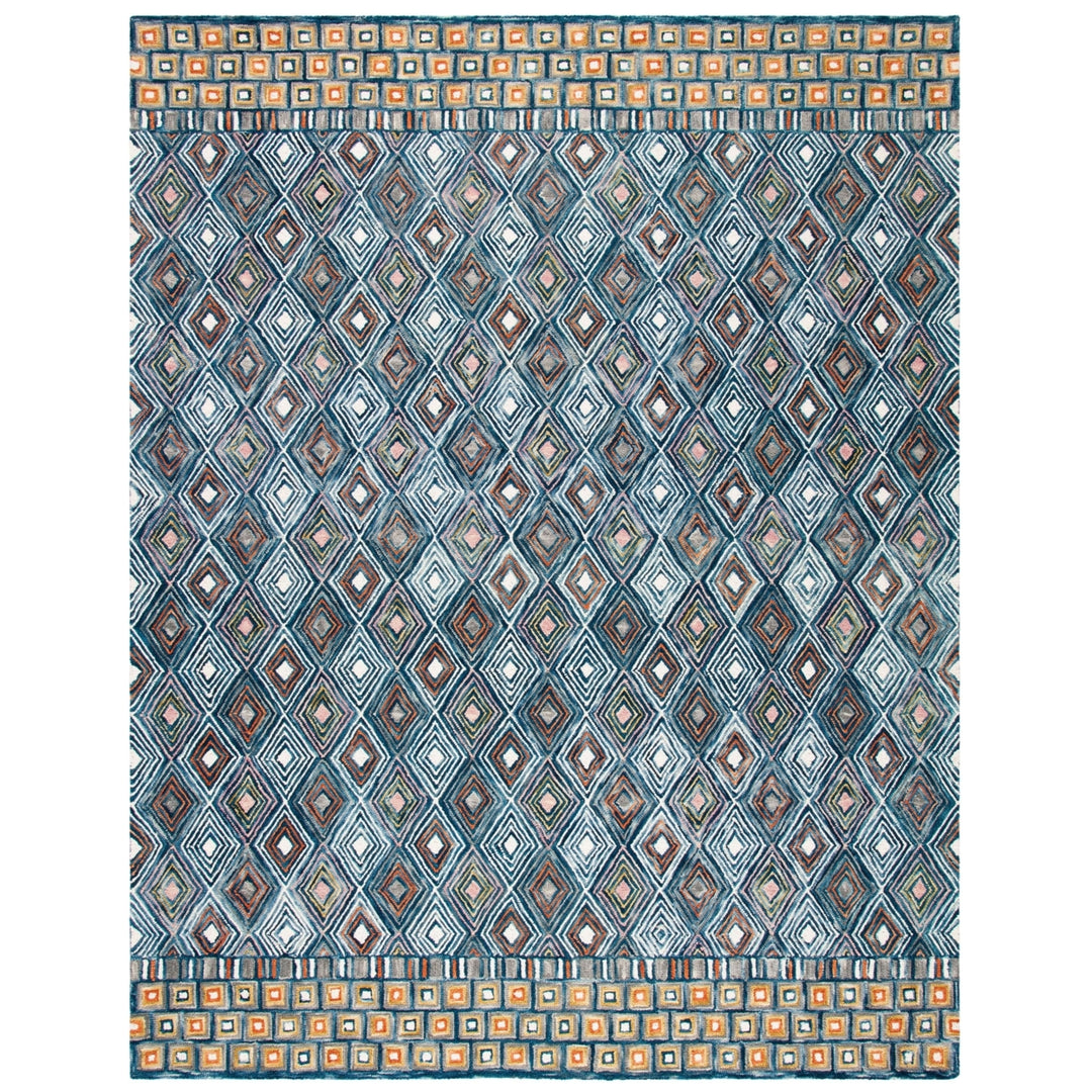 SAFAVIEH Aspen Collection APN810M Handmade Blue/Gold Rug Image 1