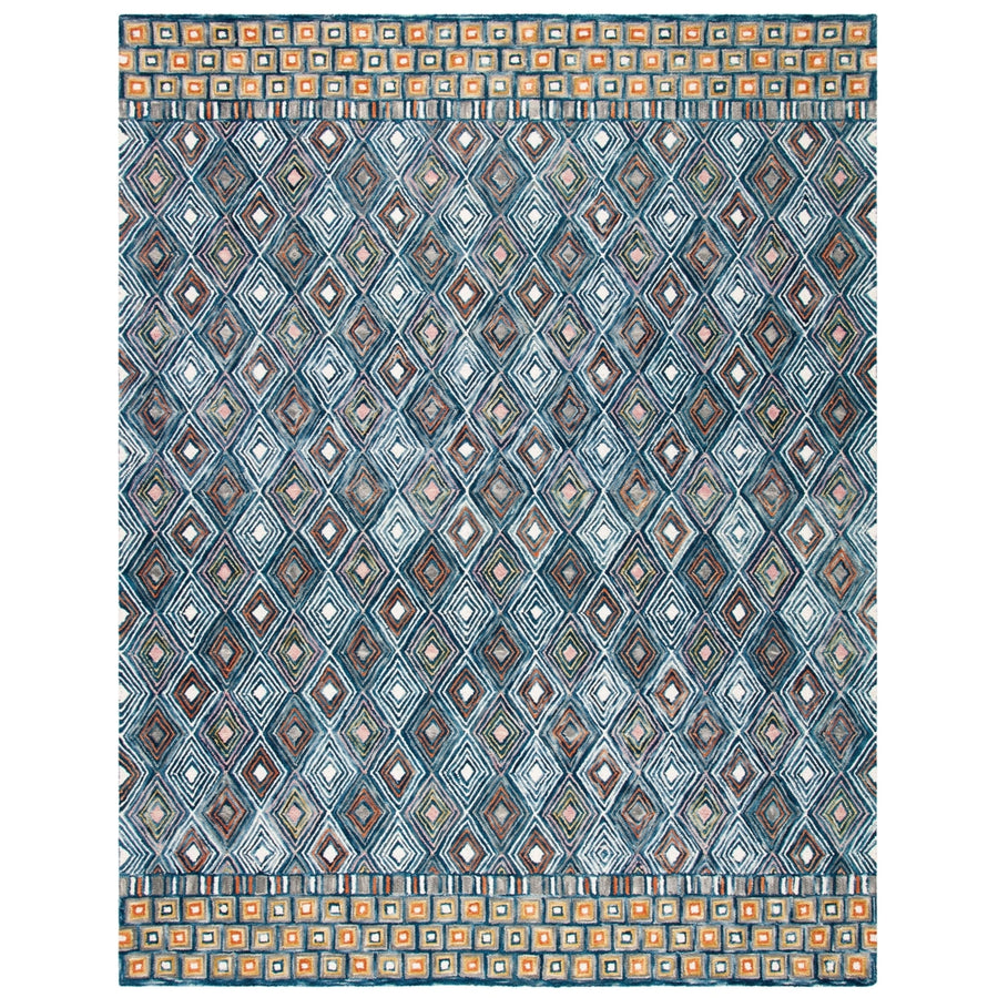 SAFAVIEH Aspen Collection APN810M Handmade Blue/Gold Rug Image 1