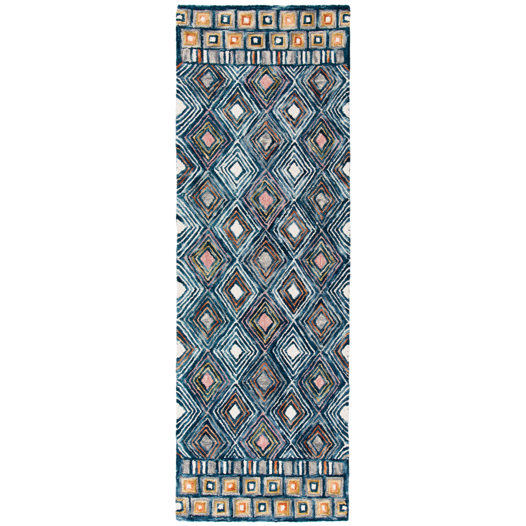 SAFAVIEH Aspen Collection APN810M Handmade Blue/Gold Rug Image 3