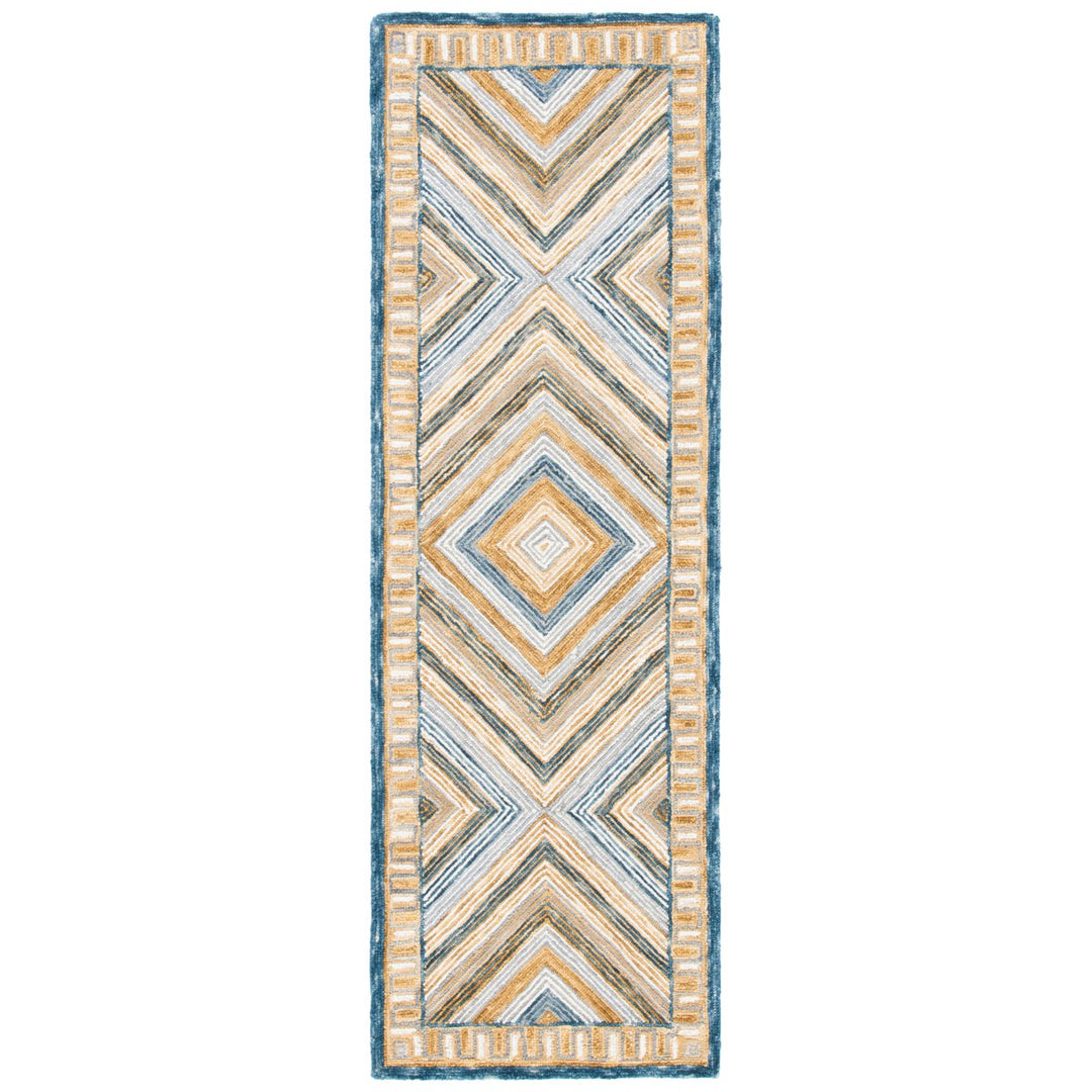 SAFAVIEH Aspen Collection APN809N Handmade Navy/Gold Rug Image 1