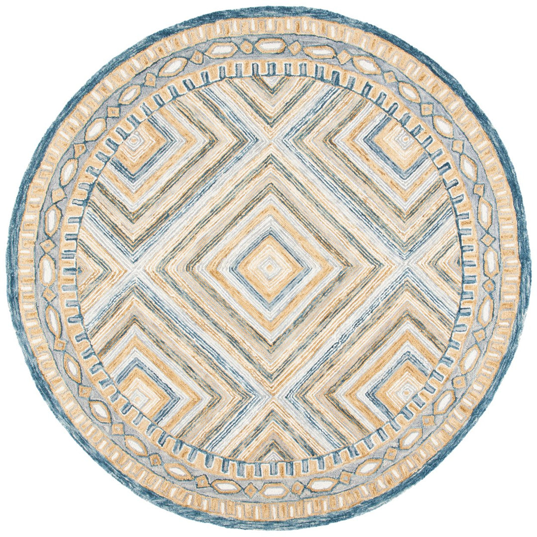 SAFAVIEH Aspen Collection APN809N Handmade Navy/Gold Rug Image 1