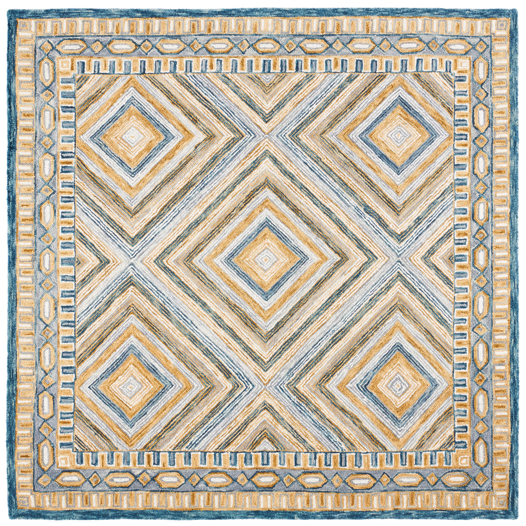 SAFAVIEH Aspen Collection APN809N Handmade Navy/Gold Rug Image 1