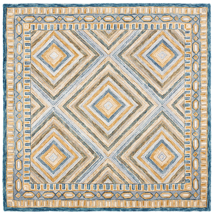 SAFAVIEH Aspen Collection APN809N Handmade Navy/Gold Rug Image 1