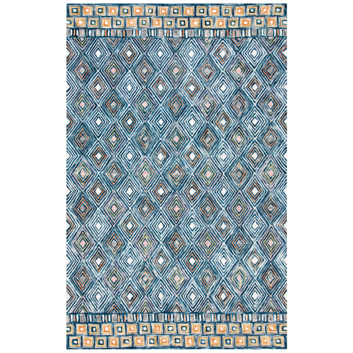 SAFAVIEH Aspen Collection APN810M Handmade Blue/Gold Rug Image 8