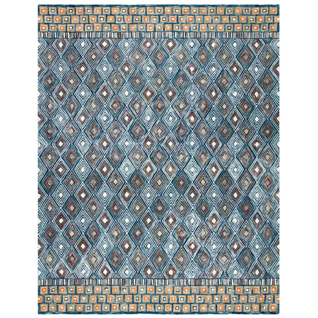 SAFAVIEH Aspen Collection APN810M Handmade Blue/Gold Rug Image 10