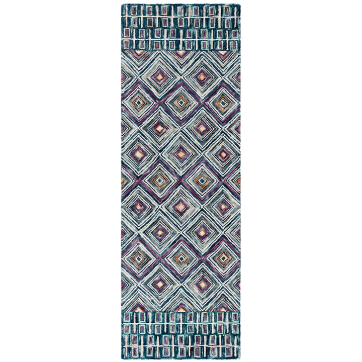 SAFAVIEH Aspen Collection APN812M Handmade Blue / Red Rug Image 3