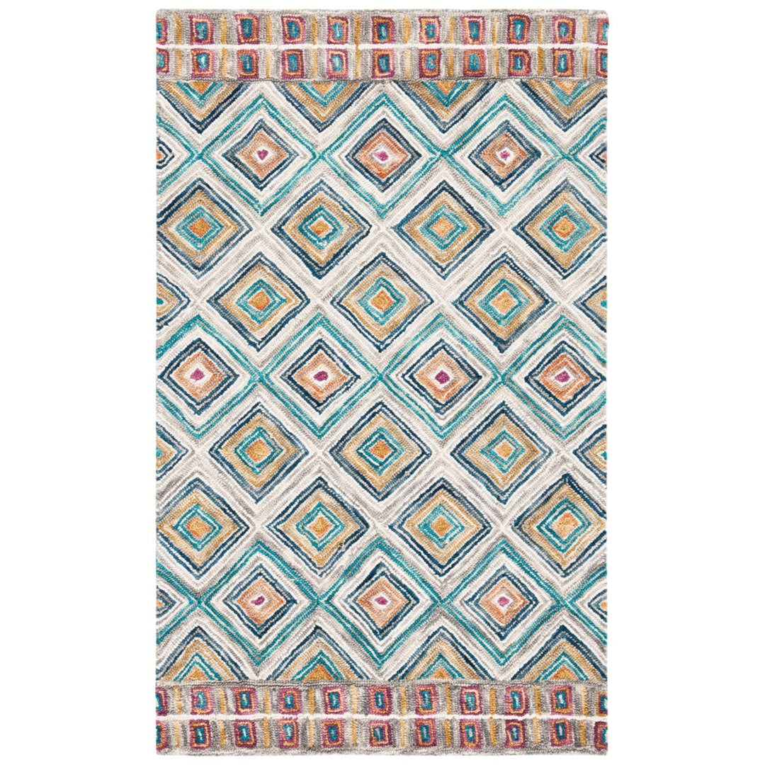 SAFAVIEH Aspen Collection APN812Y Handmade Green/Red Rug Image 3