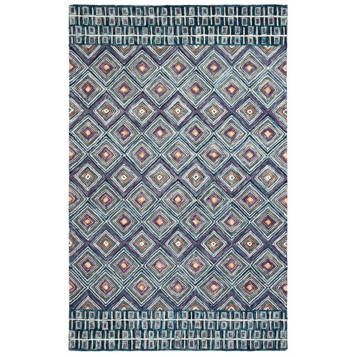 SAFAVIEH Aspen Collection APN812M Handmade Blue / Red Rug Image 7