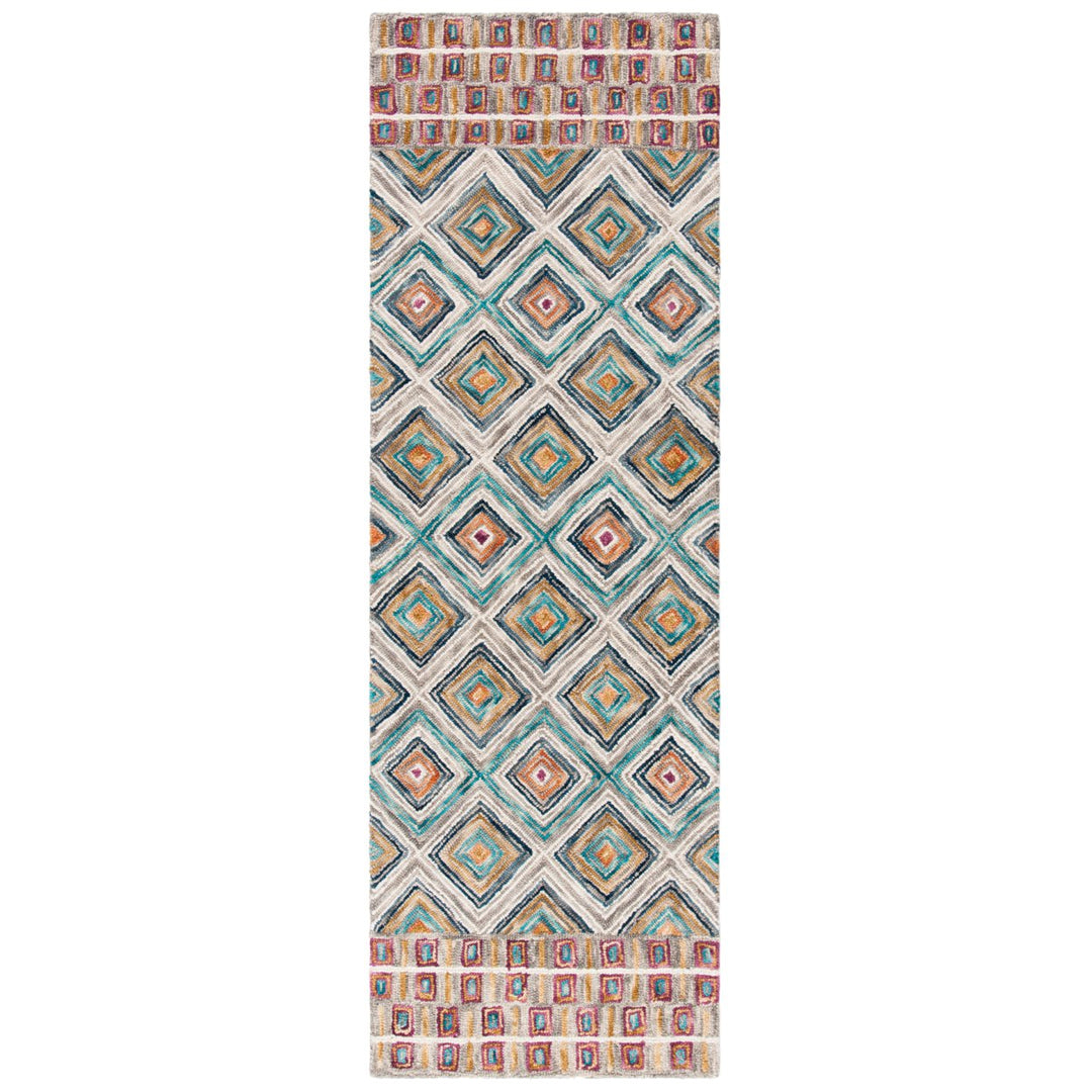 SAFAVIEH Aspen Collection APN812Y Handmade Green/Red Rug Image 4