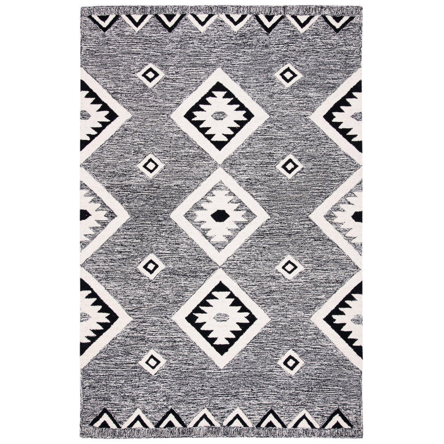 SAFAVIEH Aspen APN814Z Handmade Black / Ivory Rug Image 1