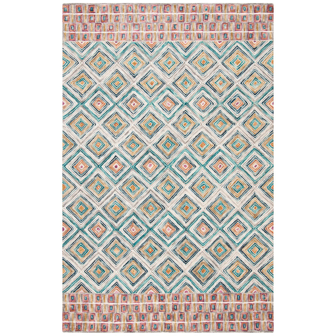 SAFAVIEH Aspen Collection APN812Y Handmade Green/Red Rug Image 7