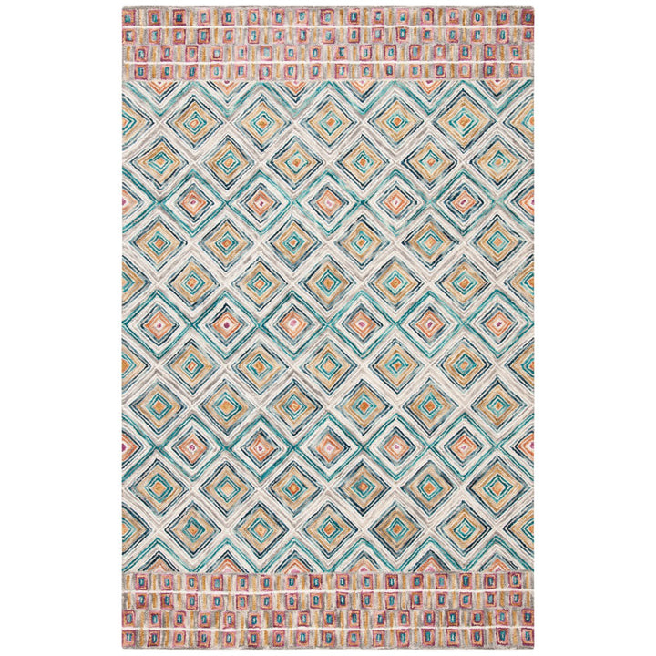 SAFAVIEH Aspen Collection APN812Y Handmade Green/Red Rug Image 1